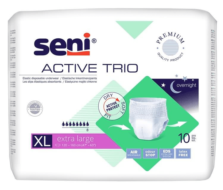 Seni Active Trio XL - 12 paquets de 10 protections