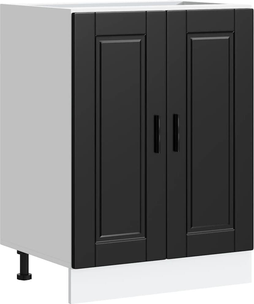vidaXL Armoire de cuisine Porto noir bois d'ingénierie