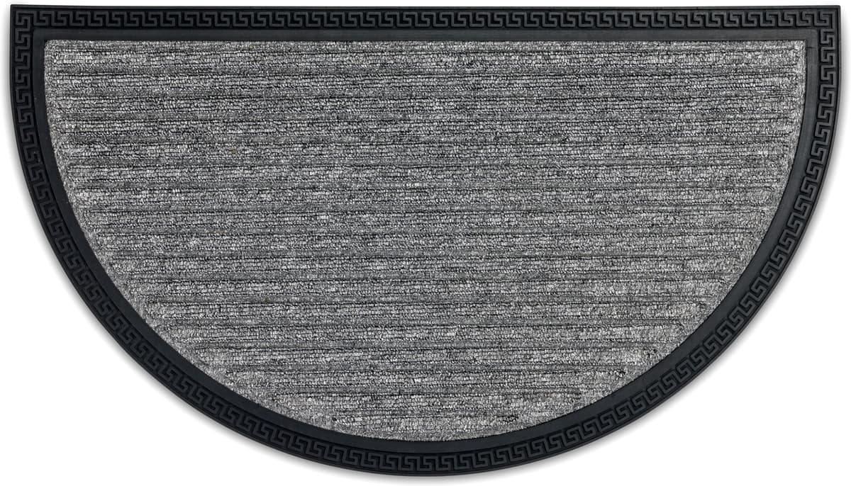 Fussmatte ASTRA "Border Star 1", silber, B:40cm H:8mm L:70cm, Gummi, Kunstfaser, Teppiche, Fussmatte, Schmutzfangmatte, In -und Outdoor geeignet silber B : 40cm 1 Stk., 8mm, L: 70cm