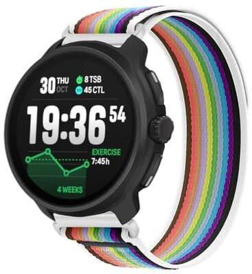 Everyday Crate Suunto Race 2 Nylon Watch Band Wild Path Hook And Loop Adjustable Sport Strap white Colorful