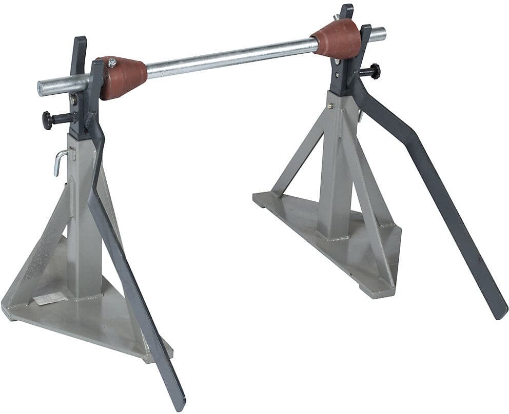 kaiserkraft Trommelabwickler, mit Achslagerung, für Trommel Ø 710 - 1000 mm