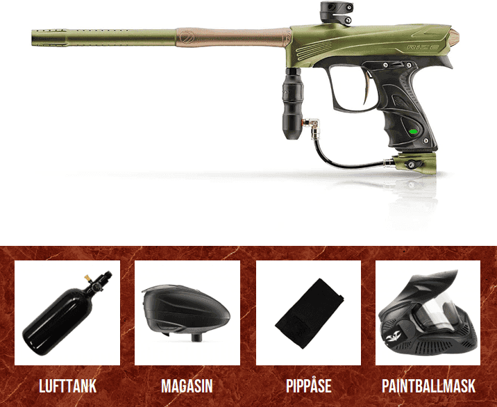 Dye Paintball DYE Rize CZR .68 Oliv/Tan Startpaket