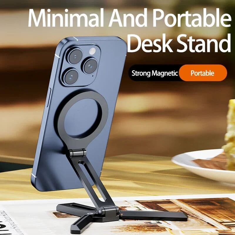 VIKEFON Foldable Magnetic Phone Holder Cell Phone Stand Desktop Lazy Tripod For Magsafe iPhone 17 16 15 14 13 Pro Max Smartphone Bracket