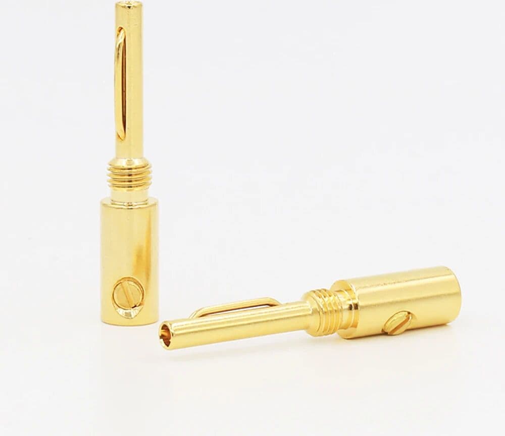 audiocrast VB425G Gold Plated Banana Plug Banana Adapter Silver Banana Connectors 16pcs