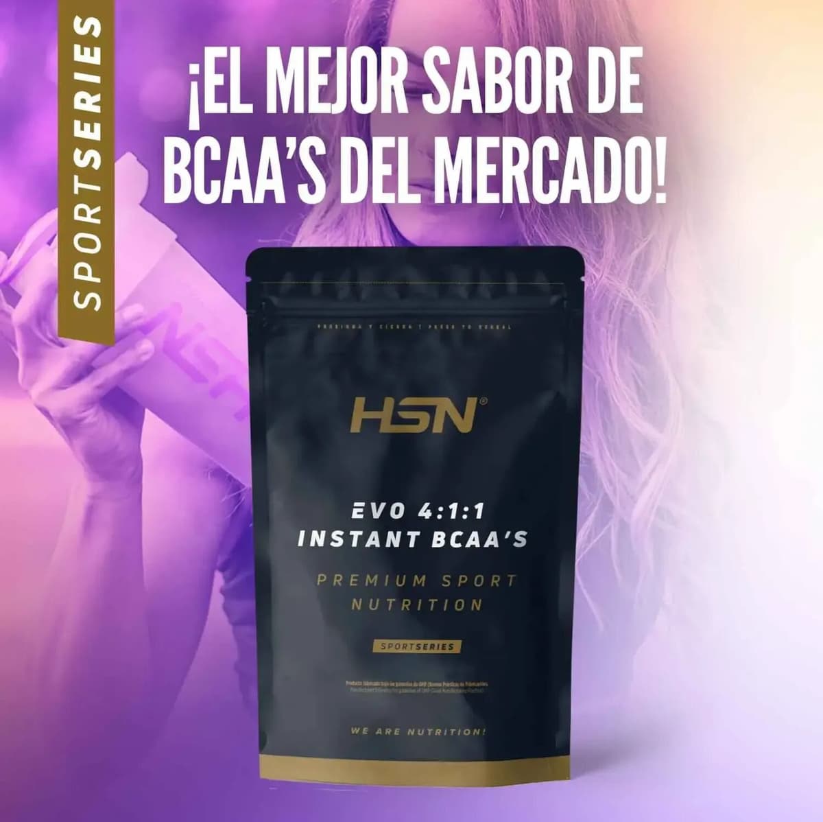 HSN Evo 4:1:1 (BCAA's instantáneos) en polvo 500g limón - BCAA's (Aminoácidos Ramificados) - Polvo - 100  Servicios