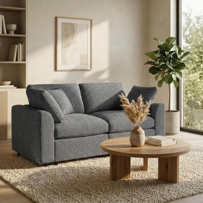 Kodotan sofa "Modern 72.8"" Loveseat Sofa, Soft Chenille Fabric Couch with Solid Wood Frame & Accent Pillow, Deep Seat Upholstered"