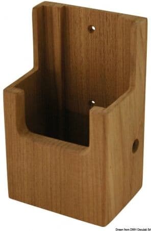ARC Marine Porta radio VHF e porta telefonino ARC Porta VHF teak 132x73x43 mm