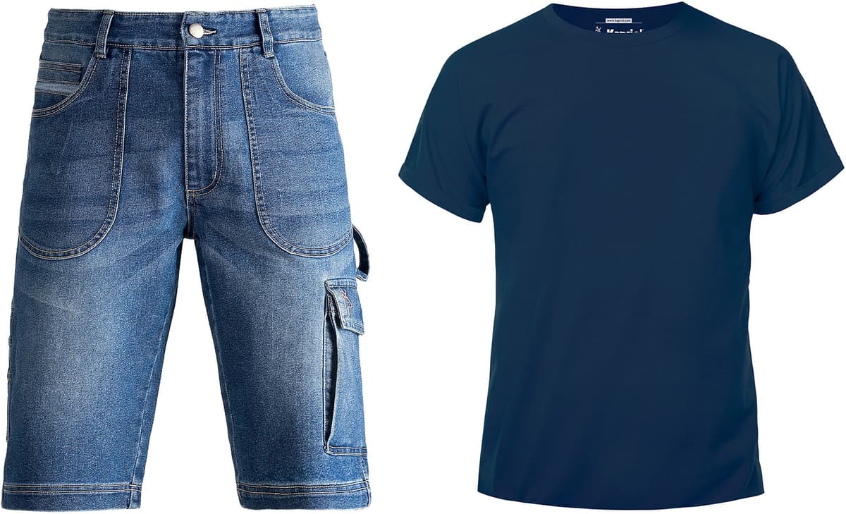 Kapriol SET  PANTALONCINI JEANS E MAGLIETTA TAGLIA L