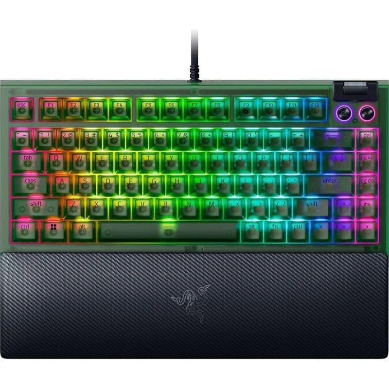 BlackWidow V4 Gaming Μηχανικό Πληκτρολόγιο 75% με Razer Orange διακόπτες και RGB φωτισμό (Αγγλικό US) Phantom Green Edition RZ03-05003300-R3M1