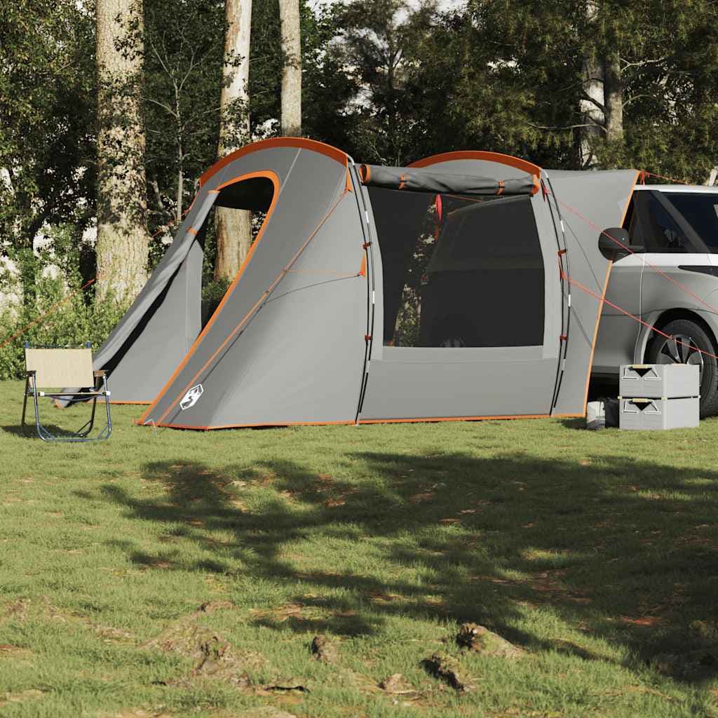 vidaXL Tente de voiture gris et orange imperméable