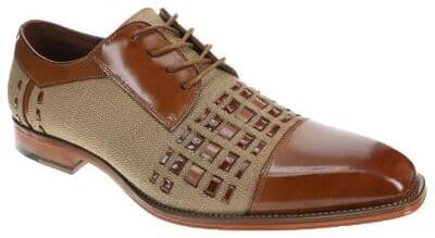 Stacy Adams Halstead (Men's) Dress in Tan, Size 13 M, Leather/Memory Foam