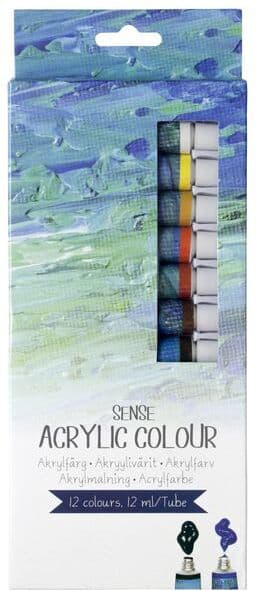 SENSE Akrylfärgset 12x12 ml