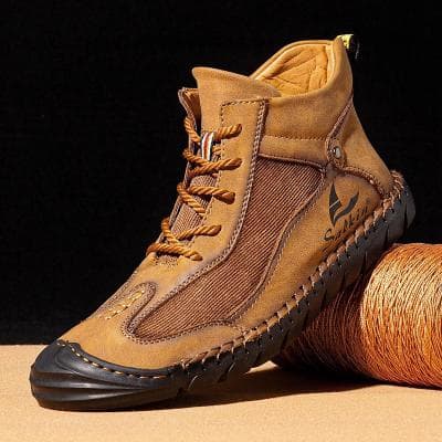 LightInthebox Men's Outdoor Hiking Boots Lace-Up Ankle Boots with Rugged Rubber Sole, Vintage Workwear Style for Hiking, Camping, Travel and Everyday Outdoor Wear