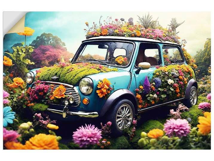 Wandbild ARTLAND Flowerpower Mini , bunt (farbe bild(er): farbig), B:60cm H:40cm, Bilder, Wandbild, als Alubild, Leinwandbild, Poster, Wandaufkleber in verschied. Grössen