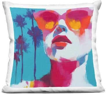"Stupell Expressive Palm Tree Gaze Decorative Printed Throw Pillow Design by Chromatic Storm Studio, 18""x18"""