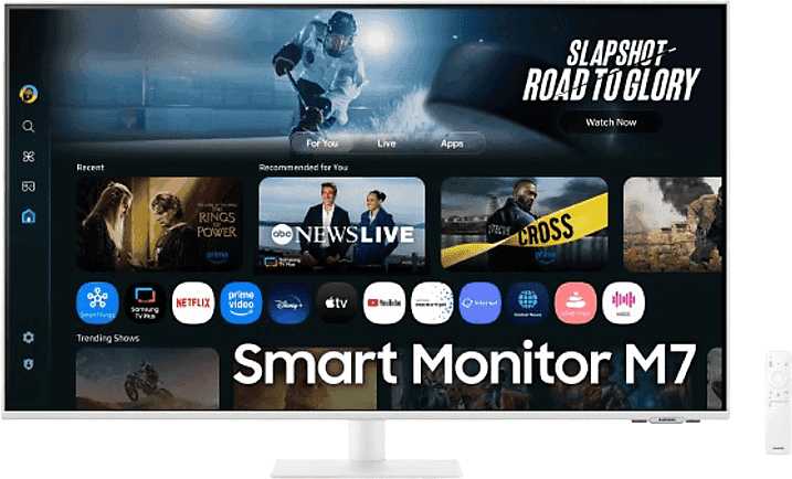 Monitor - Samsung SMART M70F LS32FM701UUXEN, 32", UHD 4K, 60 Hz, 0.04 ms, VA (Alineación Vertical), Blanco