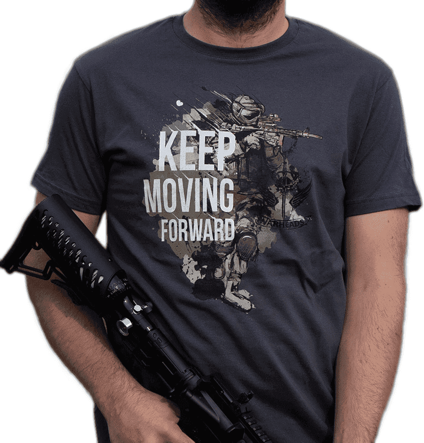 Tacticalstore Warheads Paintball T-Shirt - Keep Moving Forward (Storlek: Medium)