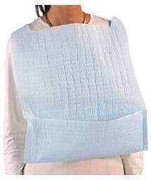 Gohy Bavoirs jetables pour adultes avec poche (bleu) - 12 paquets de 50 bavoirs