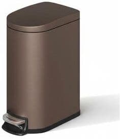 YUN Slim Trash Can, Stainless Steel Step Bin with Soft Close Lid, Inner Bucket for Bathroom