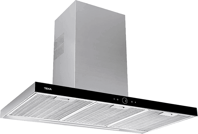 REACONDICIONADO Seminuevo Muy bueno Campana decorativa - Teka DLH 986 T, 3 Velocidades + intensiva, 701 m3/h, Programable, 90cm, Inox