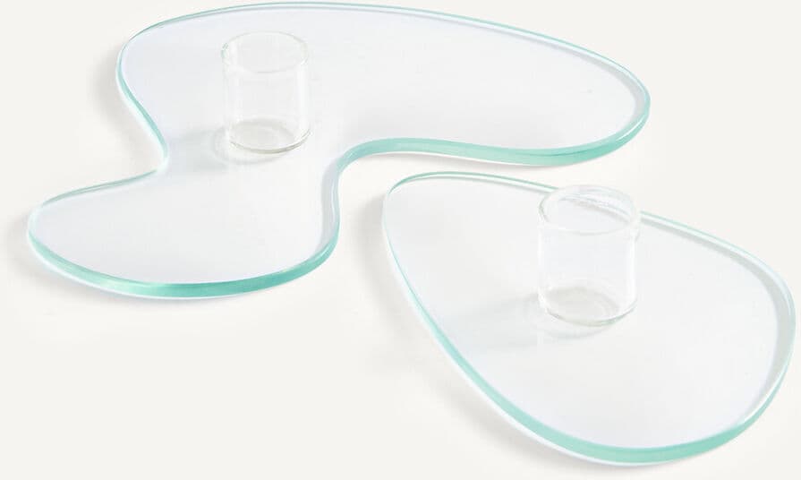 AM.PM Lot de 2 bougeoirs en verre, ALESSIO