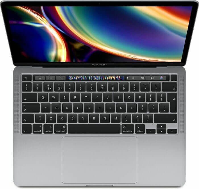 Apple MacBook Pro 2020   13.3"   Touch Bar   i5-1038NG7   16 GB   512 GB SSD   4 x Thunderbolt 3   gris sidéral   DK - Refurbished