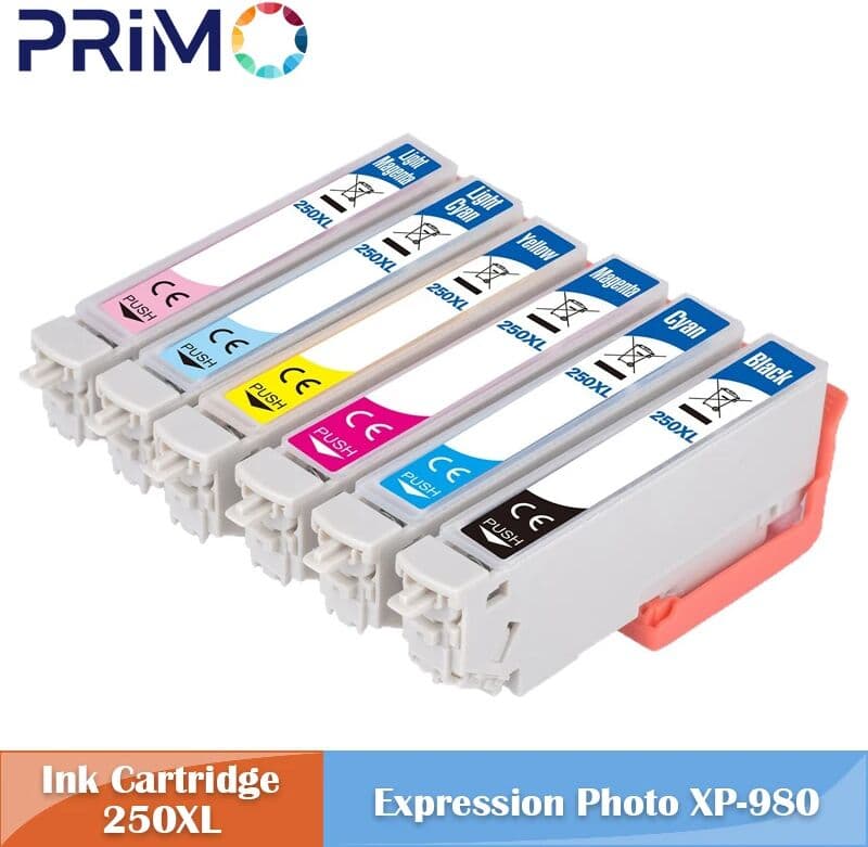 PrintForce Europe 250XL Ink Cartridge for Epson Expression Photo XP-980 XP 980