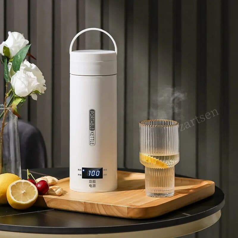 ZARTSEN 500ML Travel Electric T Kettle Fast Boiling Water Portable baby Milk Warmer Kettle 304 Stainless Steel Thermo Kettles