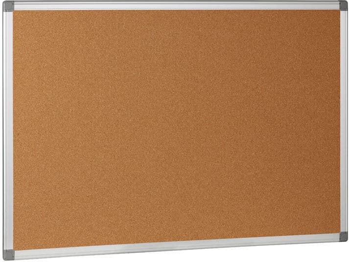 B2B Partner Kork-Pinnwand mit Aluminiumrahmen, 1200 x 900 mm