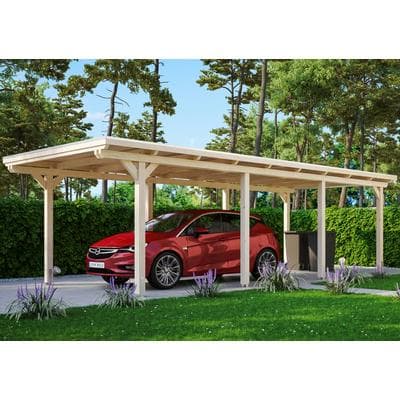 Einzelcarport SKANHOLZ "Emsland", beige (natur), B/H/T: 223cm x, Carports