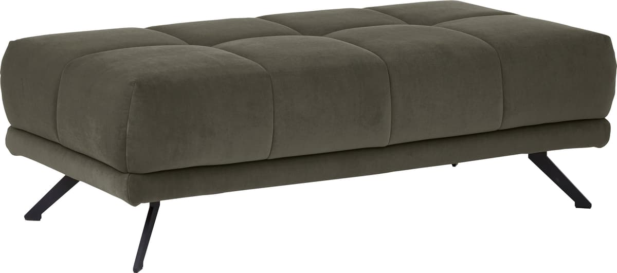 Hocker DIE PLANBAR "MP-IN20041", grün (olive), B:137cm H:43cm T:73cm, 100% Polyester, Hocker, Hocker, Besondere Merkmale: in modernem Polyestervelours mit Samtoptik