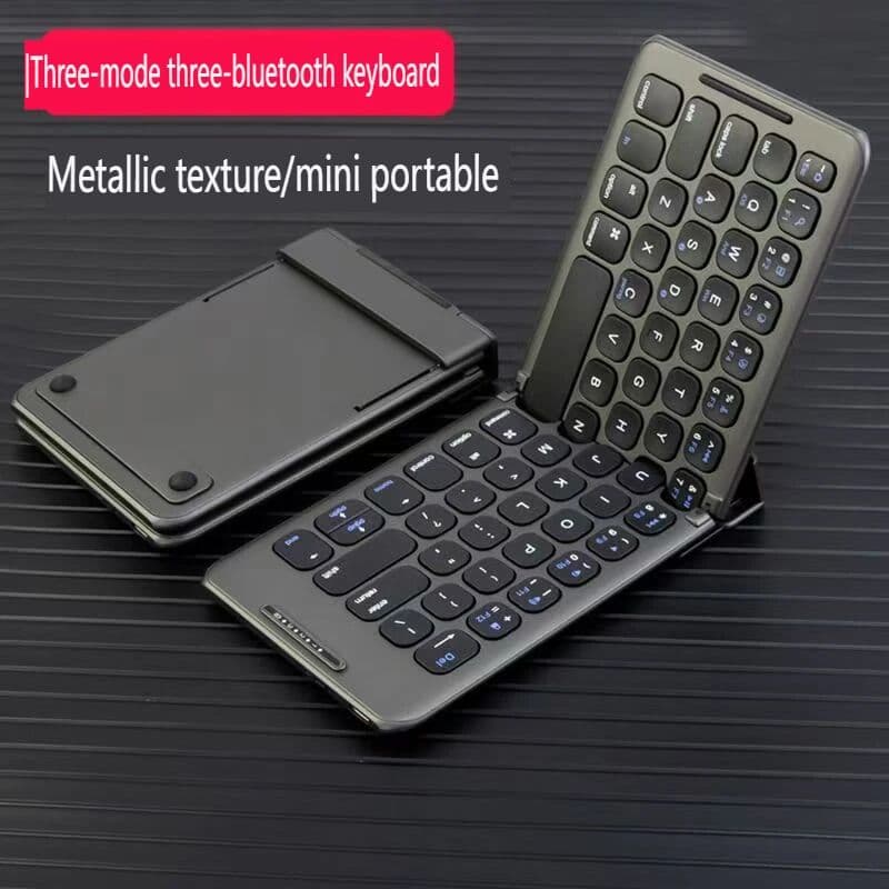 bkscy Bluetooth Folding Keyboard USB Type C Keypad Foldable Wireless Keyboard for Windows Android Ios for Ipad Computer Tablet PcPhone