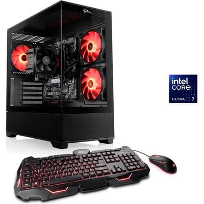 CSL Gaming-PC "AeroVision V24339", schwarz, Microsoft Windows 11 Home (64 Bit), 32 GB RAM 1.000 GB SSD, Desktop-PCs