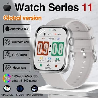 Inspired Living SmartTrack Pro AMOLED Smartwatch For IPhone With GPS & Bluetooth Calling silver