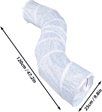 Inspire Picks CAWAYI KENNEL Cat Tunnel S Shape Collapsible Play Tube For Indoor & Outdoor Fun blue S Shape
