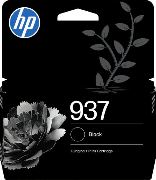 Cartucho de tinta - HP Original 937, 4S6W5NE, Negro