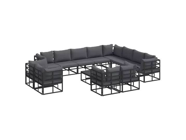 VidaXL - Gartenmöbel aluminium, One Size, Schwarz