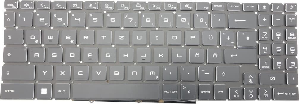 T-ProTek Toetsenbord met RGB-verlichting, zwart, compatibel met MSI GF66 Katana 12UG-403