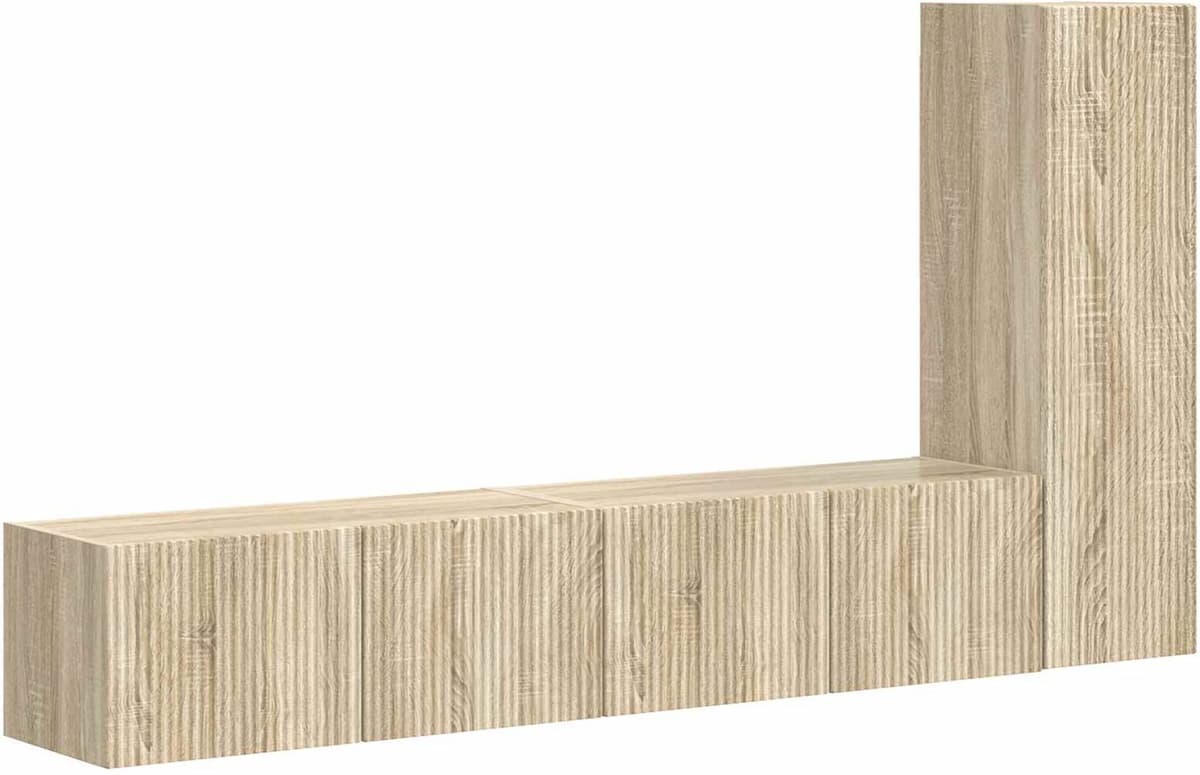 vidaXL Ensemble meuble TV 3 pc Chêne Sonoma Bois d'ingénierie
