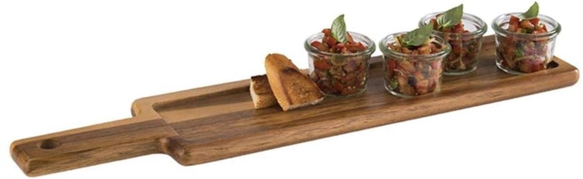 Servierplatte APS, braun (schwarz, braun), B:12cm H:2cm L:55cm, Massivholz, Servierplatten, Servierplatte, wasserfest, 55x12 cm schwarz, braun B/H/L: 12cm x 2cm x 55cm