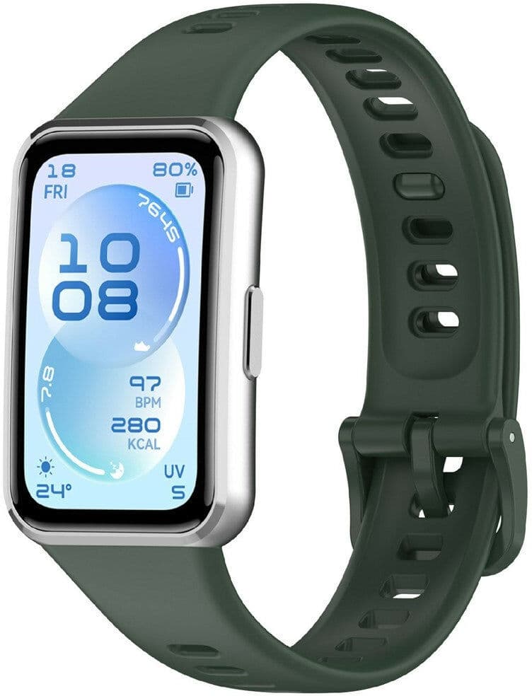 Huawei Band 11 / 11 Pro EIDERWOOD Silikone Urrem - Mørkegrøn