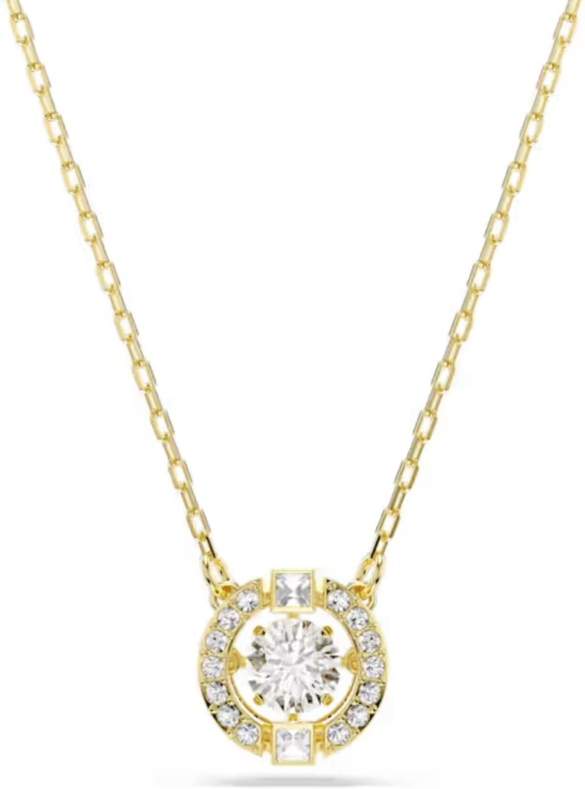 Swarovski Una Angelic riipus, keltakullattu ja kirkkaat kristallit, 5758061