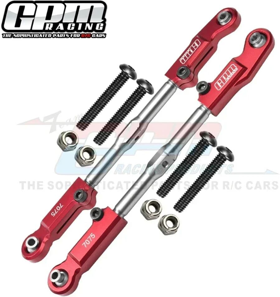 NONE GPM for ARRMA 1/7 FIRETEAM BIG ROCK 1/8 Kraton Outcast TALION 6S Metal Rear Upper Arm Steering Tie Rod Links AR330221 AR330230