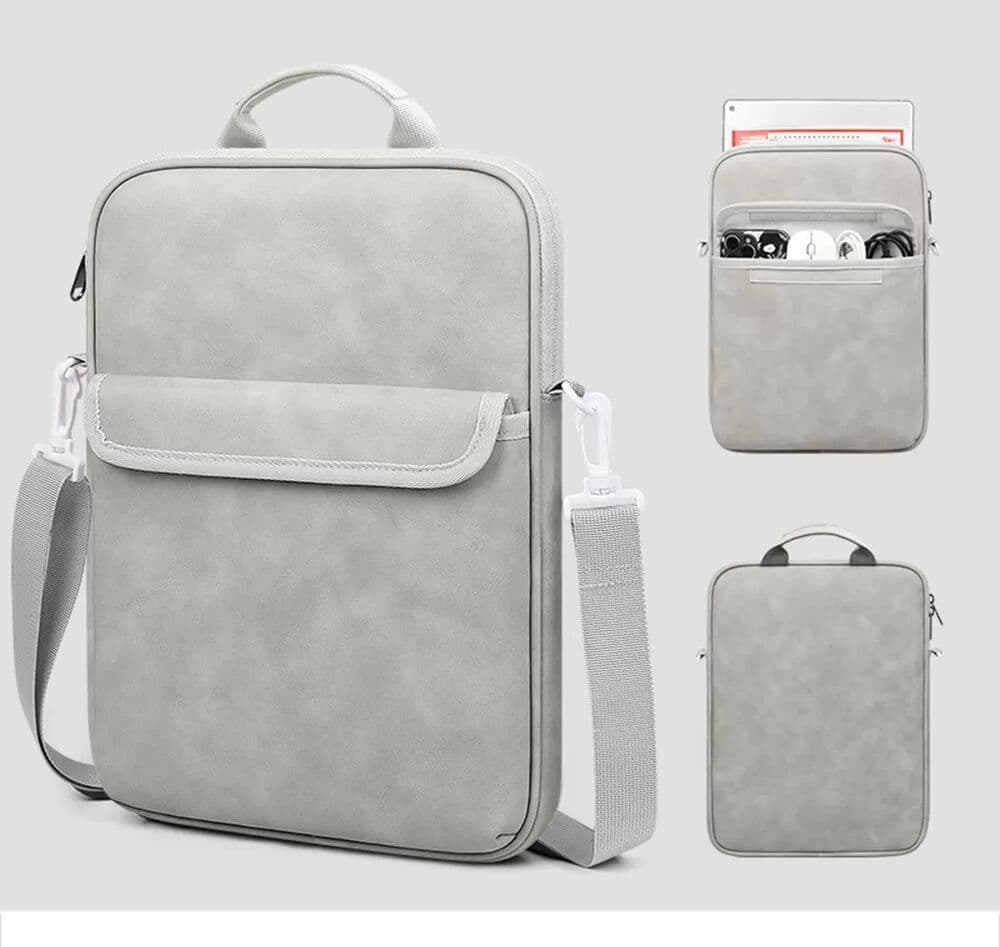 INF Sacoche d'ordinateur portable professionnelle avec poignée - Étui de transport étanche et antichoc pour tablette Gris 11 pouces
