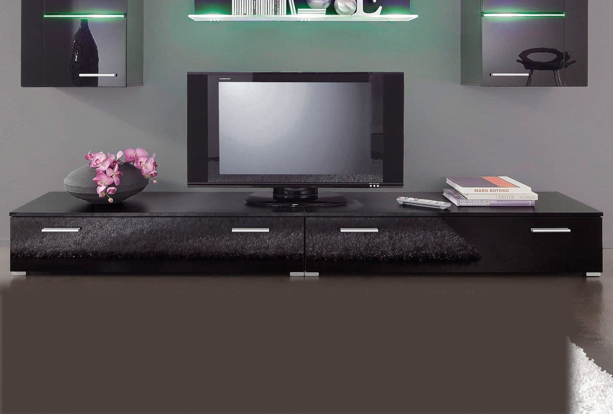 Lowboard HÖLTKEMEYER "Flame", schwarz, B:120cm, Sideboards, Lowboard, TV-Board, Breite 90 cm oder 120 cm schwarz B/H/T: 120cm