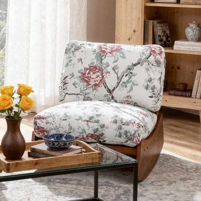 DREAMSIDEA Upholstered Glider Rocking Chair with Solid Wood Frame