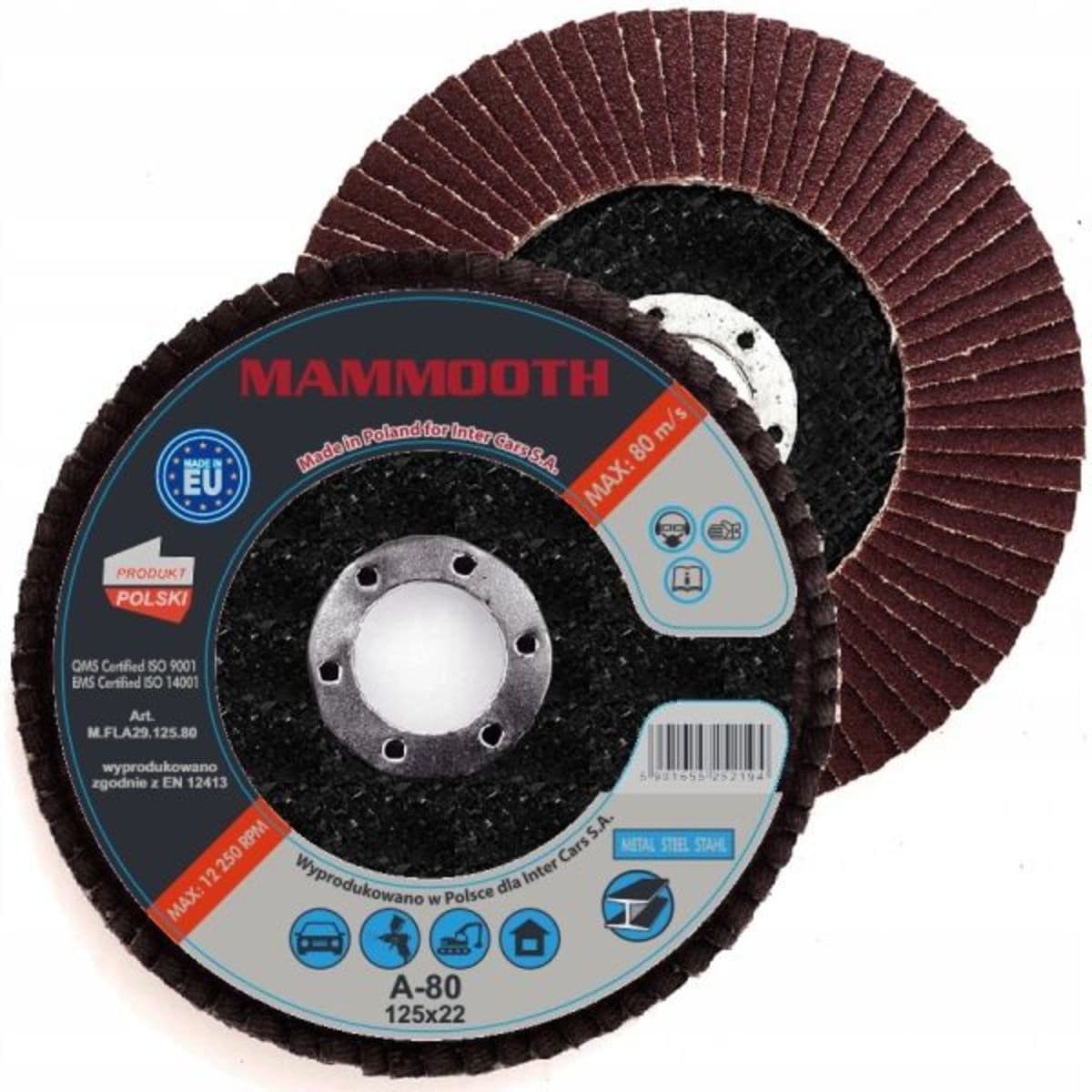 Mammooth Disco abrasivo M.FLA29.125.80/B