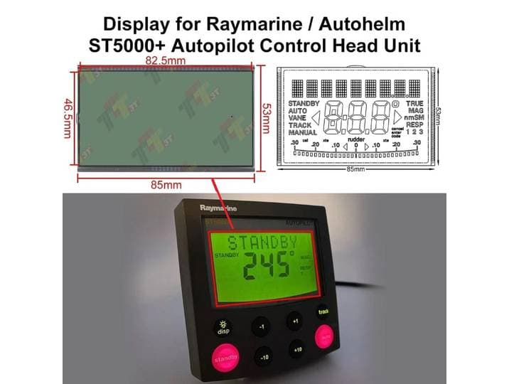 ​ Unité de commande d'affichage LCD A12015 pour contrôleur de pilotage automatique Autohelm ST5000+ Raymarine