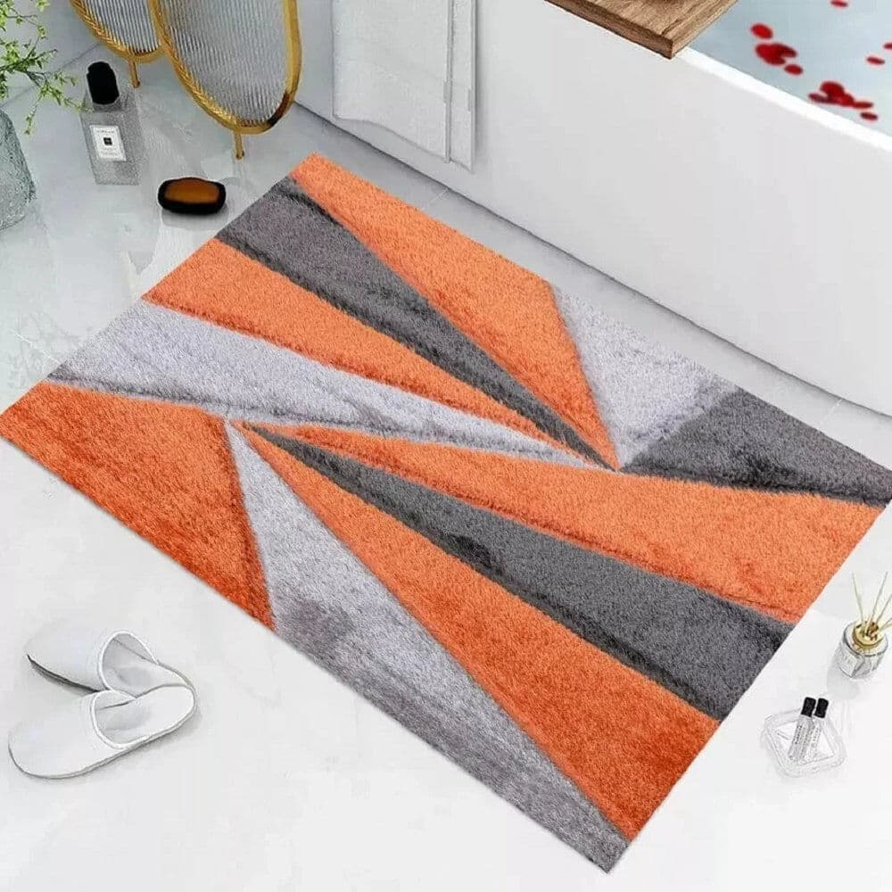 Metro Rectangle Geometric Indoor / Outdoor Washable Area Rug Orange Rectangle 160 x 230 cm