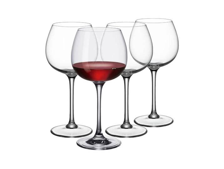 Villeroy & Boch Burgunder Rotweingläser Purismo Wine transparent 200 ml 4er Set, Transparent, Glas, Rund, Gläser, Weingläser